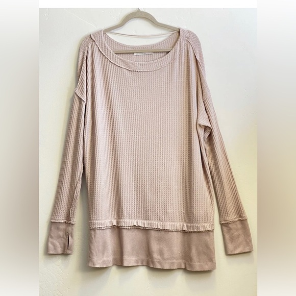 We The Free Waffle Knit Shirt Tunic Top - Picture 2 of 10